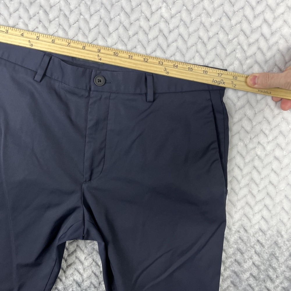 Theory Zaine SW Precision Pants Mens 34x31" Blue Slim Stretch Chino Performance - Picture 5 of 13